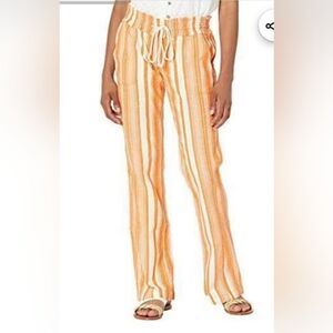Roxy Quicksilver Beach Pants Orange Stripe Fisherman Core
